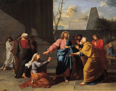 Christus en de Kananese Vrouw door Jean-Germain Drouais